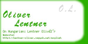 oliver lentner business card